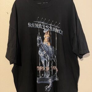 Beyonce Official Renaissance World Tour Music Merch Black XXL Graphic T-Shirt